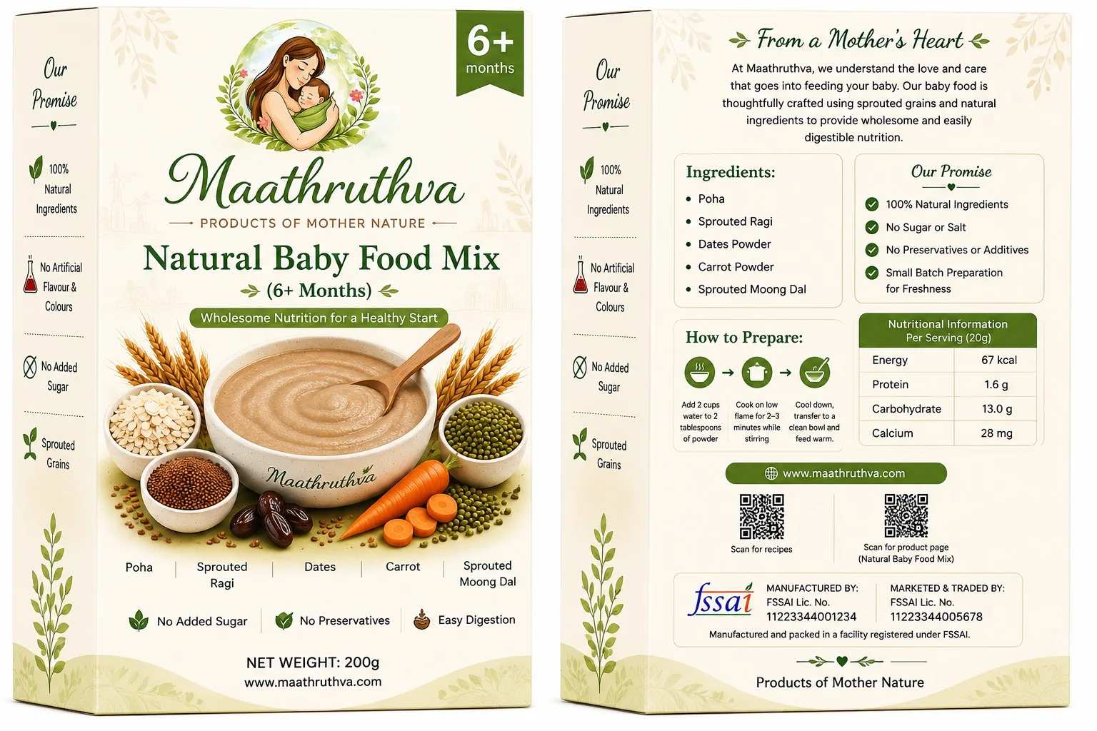 Natural Baby Food Mix